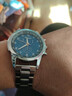 男士时尚商务手表三针数字刻度表盘潮流钢带青少年腕表石英表 蓝色【手表+送调表器】 实拍图