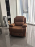 太空舱头等太空舱沙发懒人单椅多功能电动按摩牛皮影院客厅简约摇摇椅 赤霞橙-头层牛皮 一人位 手动坐躺+可摇可转 实拍图