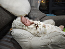 优衡 儿童沙发婴幼儿可爱舒适小沙发宝宝家用懒人沙发儿童座椅LRY-24 米白色【 TPU亲肤棉】可换洗内胆 实拍图