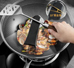 炊大皇 炒锅 304不锈钢炒菜锅煎锅 平底不粘炒锅32cm 可立可视盖不挑灶 实拍图