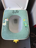 科缦 四季拉链式马桶坐垫通用坐便套家用防水马桶圈垫座便套大马桶垫 方形-绿色小鹿-拉链款 实拍图