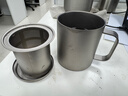 德斯汉菲纯钛双层泡茶杯茶水分离男士办公室喝茶杯子钛合金高档水杯茶道杯 轻饮380ML+细密泡茶滤网 实拍图