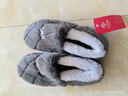 洁丽雅男士包跟棉拖鞋男秋冬季室内居家保暖家居加厚全包毛毛棉鞋女冬天 灰色【收藏加购优先发货】 42-43 (适合41-42码) 实拍图