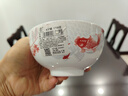 昭乐 碗年年有鱼青花瓷中式家用陶瓷米饭碗面碗大汤碗釉中彩 红鱼 4.5寸米饭碗（10个装） 实拍图