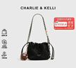 CHARLIE&KELLI CK品牌包包女款2025年链条云朵包轻奢单肩斜挎包情人节生日礼物 黑色【京仓配送 赠礼袋+贺卡】 实拍图