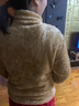 真维斯儿童外套秋冬款加绒加厚大童摇粒绒上衣开衫男女童保暖双面绒冬装 【长绒立领开衫】驼/J纯色 160 实拍图