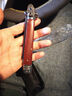 意大利黑手党AKC户外战术快开弹簧高硬度折刀野外便携防身刀具 11寸黑木柄 实拍图