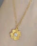 周六福花园派对黄金项链女珍珠吊坠生日礼物X0613050 约3.49g 40+5cm 实拍图