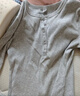 优衣库女装罗纹亨利领T恤/长袖修身短款内搭打底25新款479591 02 浅灰色 L /160/88A 实拍图