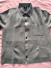 优衣库男装女装罗纹衬衫式针织开衫毛衣毛衫外套通勤478550 07 青灰色 L /175/100A 实拍图