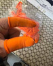 防滑手指套加厚耐磨防水防割伤劳保指套无尘车间点钞翻书一次性手指套 L加厚防滑橙色【100个】 实拍图