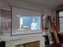 快朵小屋120英寸4:3白塑投影仪幕布 投影机幕布 投影幕布 投影布 办公家庭遥控电动幕 投影仪屏幕 实拍图