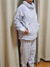 蕉内绒绒520H超级市场睡衣男女士珊瑚绒保暖家居服套装 【女士】云雾紫-蛋糕卷 S 实拍图