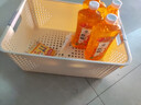 名创优品同款 杂物收纳筐塑料桌面收纳盒厨房橱柜零食玩具整理筐 奶油色高款特大号 实拍图