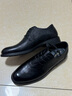 红蜻蜓25秋季商务休闲系带牛皮鞋男手抓皱纹正装德比婚鞋WTA35345黑色42 实拍图
