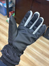目丸保暖手套男女户外冬天骑行防寒风加绒厚触屏女防水冬季棉滑雪手套 4#黑米色 深度暖手套-女款 实拍图