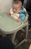 HUAERLE宝宝餐椅家用同款肯德基婴儿餐椅可调高度吃饭餐桌多功能学坐椅子 豪华款【青色餐盘+坐垫+轮子】 实拍图
