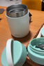 乐扣乐扣（LOCK&LOCK）保温桶 不锈钢便携式手提保温饭盒带餐具700ML 薄荷绿 LHC8042MIT 实拍图