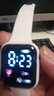 其他品牌高颜值LED手表时尚方形学生科技感超强夜光数字个性运动 白色 实拍图