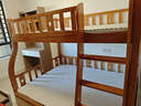 临稚胡桃木 儿童上下床实木高低床双层床上下铺床两层木床子母床 爬梯款 上铺宽1.3米下铺宽1.5米 实拍图