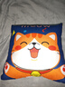 抱枕靠垫 超柔短毛绒卡通印花办公室汽车床头腰靠可拆洗抱枕靠垫 橘猫 36cm*36cm 含枕芯 （单支装） 实拍图