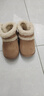B.Duck小黄鸭童鞋儿童棉靴冬季男女童宝宝加绒保暖毛绒短靴6804棕米24 实拍图
