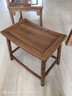 溪木工坊 实木凳子老榆木茶凳矮凳马鞍凳新中式换鞋凳茶几凳化妆凳餐凳 清风高凳 实拍图
