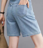 浪莎五分牛仔短裤女夏季2025新款直筒港味高腰宽松显瘦a字阔腿中裤潮 实拍图