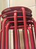 宜家（IKEA）MARIUS玛留斯可叠放塑料凳子加厚家用简易侘寂风餐椅圆凳 红色45cm 实拍图