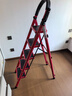 星奇堡 家用梯子工程梯折叠多功能人字梯伸缩室内加厚两用梯子 加厚五步梯-红色 实拍图