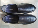 奥康（Aokang）官方春秋季流行商务休闲皮鞋软底男士舒适百搭一脚蹬鞋子 黑色 44 实拍图