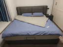 海澜之家（HLA）床上三四件套纯棉水洗棉麻裸睡亲肤床上用牛奶绒床单床笠被套被罩 【100%纯棉】A类裸睡-宝石蓝 1.8米 床笠款 四件套 被套200*230cm 实拍图