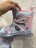 斯威（SWAY）轮滑鞋儿童专业溜冰鞋男女童初学者可调节直排轮成人滑冰旱冰鞋 蓝粉【全包壳+双芭扣】头盔护具 L (适合12岁-成人)日常鞋码37-41 实拍图