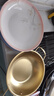 【韩剧同款】加厚不锈钢干锅海鲜锅火锅金色平底浅锅双耳锅泡面锅 迷你款17cm【金色】双柄汤锅 实拍图