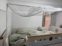 南极人学生蚊帐宿舍0.9乘1.9米单人住校专用寝室上下铺通用带支架纹帐子 简约白-纱顶【加密帐纱 防蚊虫】 宽90*长190*高110cm-上铺三开门 实拍图