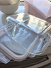 乐扣乐扣 耐热玻璃保鲜盒微波炉饭盒密封便当盒餐盒冰箱收纳盒600ml二分隔 实拍图