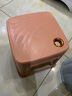 网红塑料凳子30.5cm客厅防滑凳餐桌凳简约可摞叠便携凳浴室凳 粉色【两种款式随机发】 （一个装） 实拍图