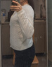 优衣库女装纽花圆领针织开衫/毛衣外套空调衫通勤秋冬新款481477 01 乳白色 L 实拍图