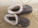 奥康（Aokang）包跟棉拖鞋男士冬季保暖室内居家老人防滑防臭加绒全包棉鞋女外穿 深灰 40-41 【适合39-40】 晒单实拍图