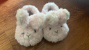 幸福玛丽（Cheerful Mario）儿童棉拖鞋冬季宝宝家居棉鞋男童女童冬款小孩可爱兔子包跟毛拖鞋 实拍图
