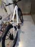 永久锂电池助力电动自行车禧玛诺变速超长续航山地车男女士双碟刹单车 F58-多彩白【10A油碟】27.5寸 实拍图