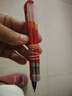 浩立兴按动中性笔水笔学生专用考试黑色笔水性签字笔芯0.5mm按压式k35子弹头圆珠墨蓝黑红笔老师办公笔 k-35 红色【1支笔+3支笔芯】 书写粗细0.5mm 实拍图