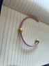 周生生【细绳】串珠3mm细版手绳转运珠皮绳男女定价不锈钢绳-霧粉紫 V17 实拍图