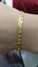 六福珠宝足金玲珑转运珠双层黄金手链女款手饰 计价 HEGTBB0001 约3.47克 实拍图