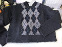 优衣库女装菱格圆领针织衫/毛衣毛衫482645 09 黑色 S /155/80A 实拍图