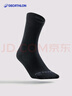 迪卡侬（DECATHLON）男士袜子冬季袜子运动袜高帮棉袜透气保暖男女长袜 RS160-商务黑色-3双装 【43-46】(鞋码43/44/45/46) 实拍图