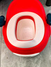 日康（rikang）儿童马桶 宝宝坐便器便盆加高前挡 PU软垫三合一功能 红色X2004-9 实拍图