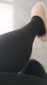 蕉下连裤袜打底裤袜丝袜女士加绒瑜伽裤鲨鱼裤黑色秋冬季 防风防泼水 实拍图