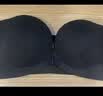 幸棉前扣无肩带内衣女防滑聚拢隐形美背文胸小胸显大抹胸 黑色双扣款S 实拍图