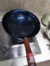 章丘铁锅正宗手工锻打铁锅无涂层物理不粘锅炒锅老式家用炒菜锅厨具轻音 大师版古法烤蓝(已干烧） 32cm 实拍图